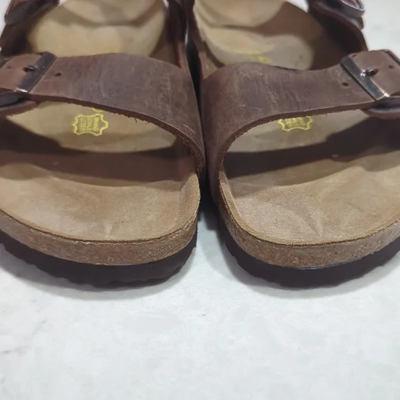 NWOT  UNISEX BIRKENSTOCK MILANO HABANA OILED LEATHER SANDAL - Picture 8 of 16